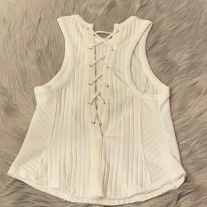 Free People White Tank Top